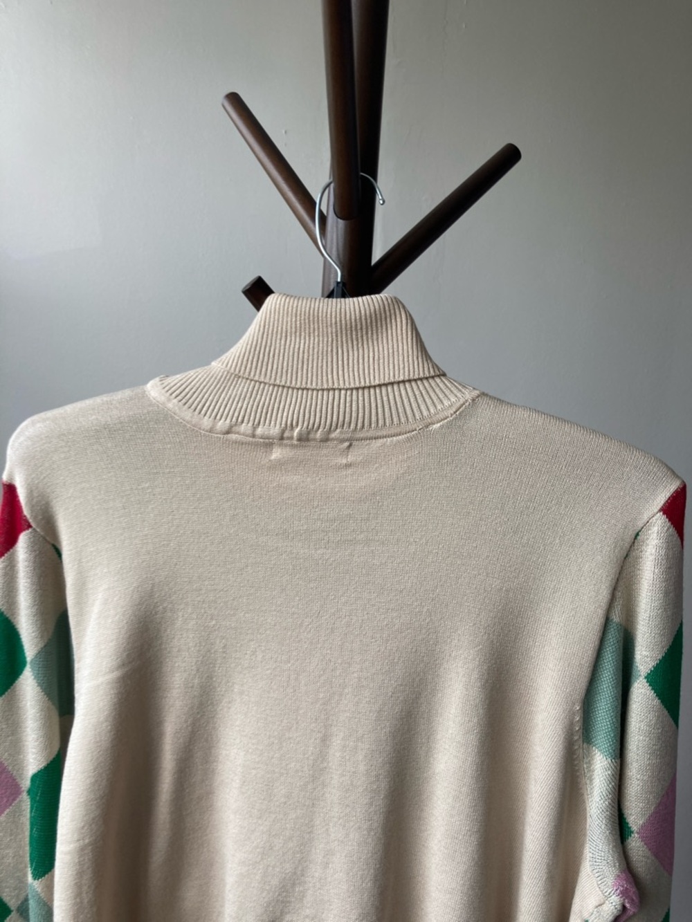 Retrology turtleneck geometric diamond print lightweight sweater 2X - Picture 13 of 16